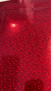 Red Twinkle Hearts - Adhesive Vinyl